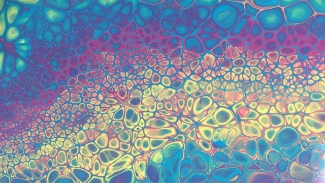 How to create cells in acrylic pour paintings