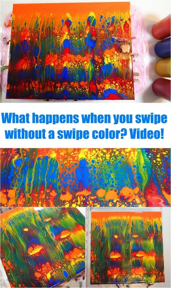 Acrylic pouring and swiping. What happens if you swipe without a specific swipe color like black or white Does it matter what colors you use to swipe with