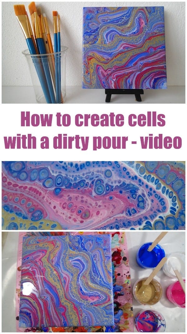 Video. What is a dirty pour and how can you use it with acrylic pouring to create cells and this geological look in your pouring.