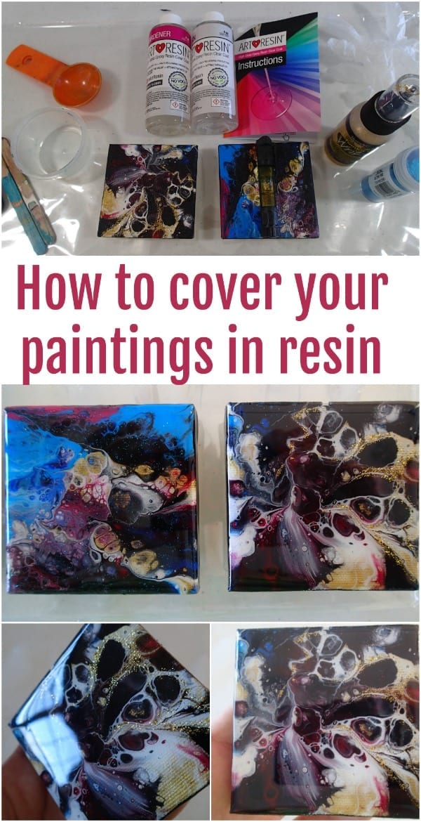Video tutorial for how to cover your acrylic paintings in resin. Beginner tutorial for resin.
