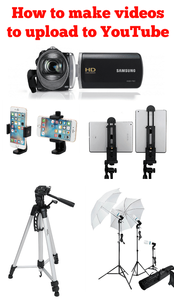 What equipment do you need and how do you set it up if you want to take videos to upload to youtube.