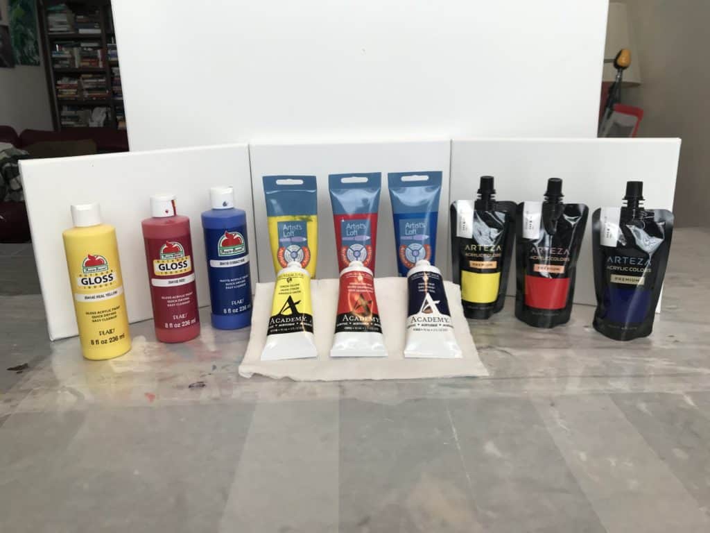 acrylic paints supplies