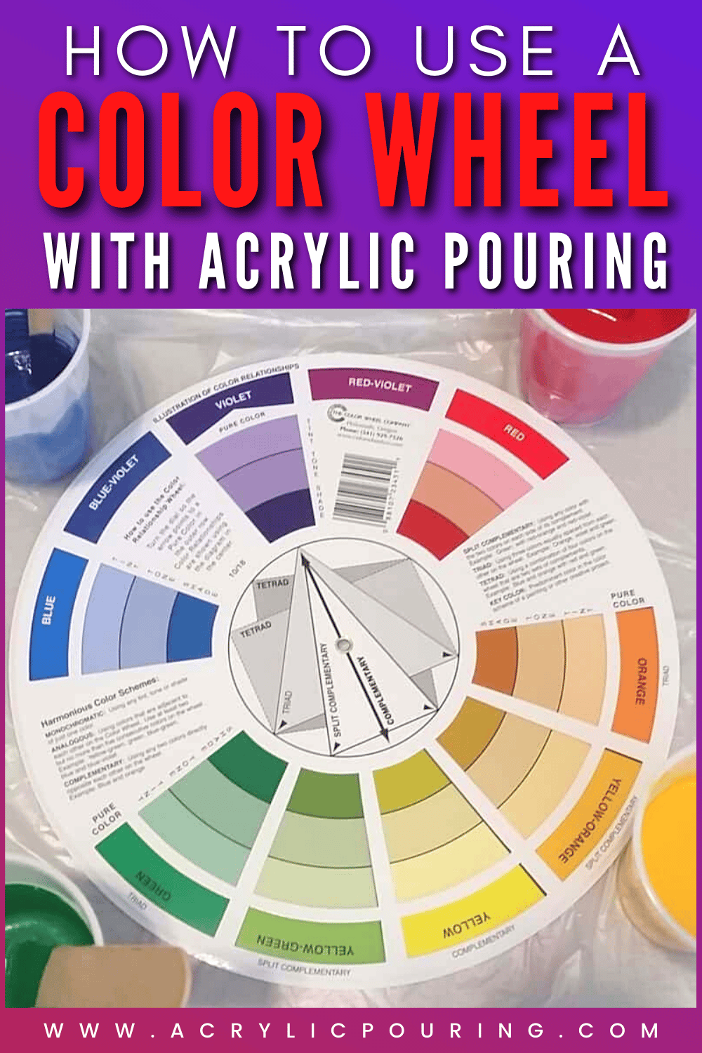 Understanding color theory is essential for any artist! We want to see what you do with your color theory knowledge. Show us your primary pours, your complementary color pours, and more on the Acrylic Pouring Facebook group.