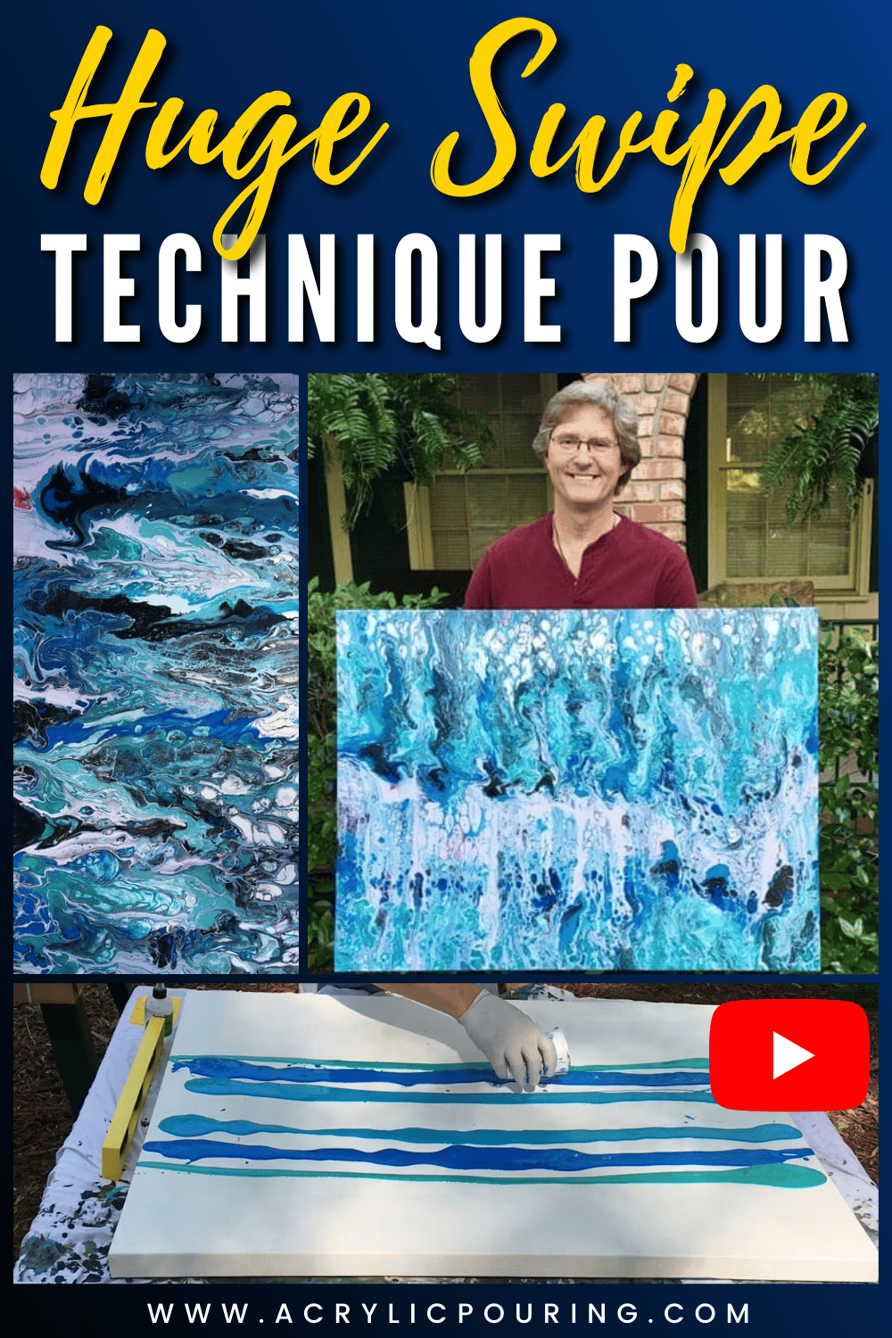 In this video, artist Steve Shaw uses his talents to create a gigantic pour painting. This 30"x40" painting is so large he must leave his studio and work outdoors, and use several large cups of paint to cover the canvas. Materials used are mentioned in the links below.