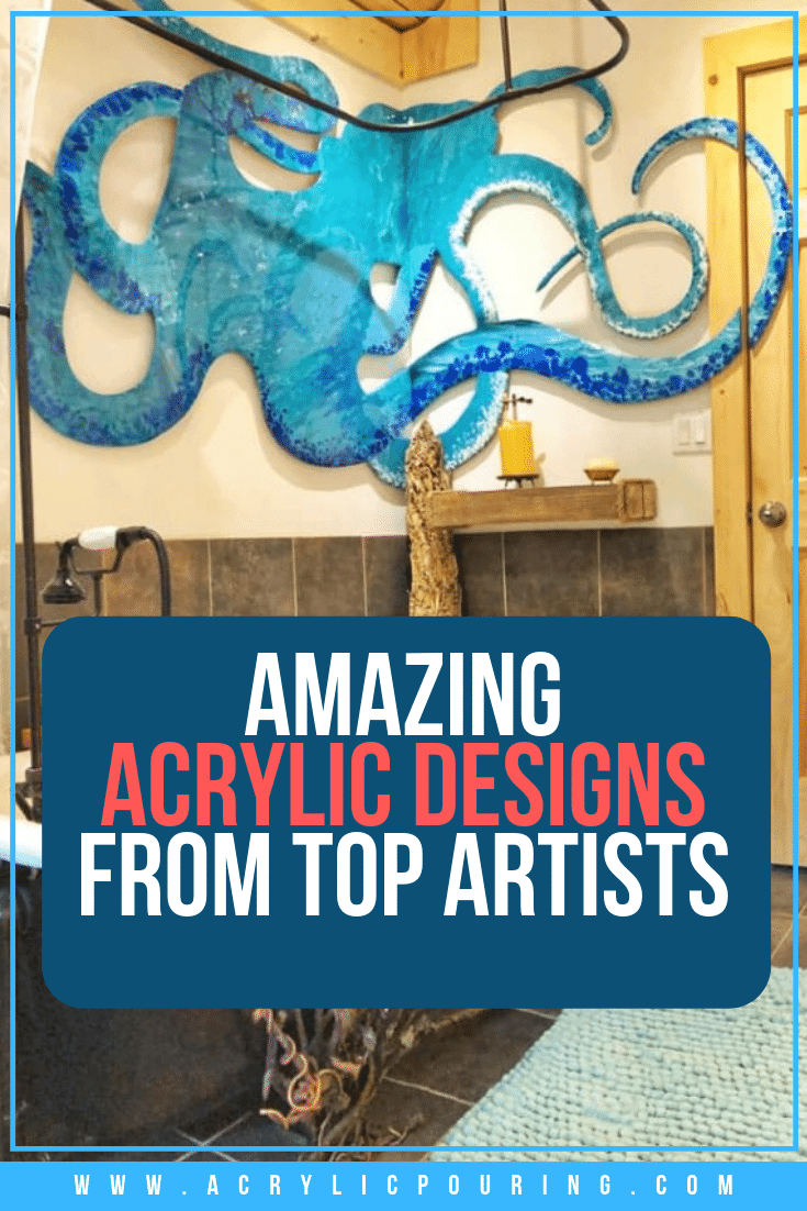 Check out these top artists' amazing acrylic designs. #acrylicpouring