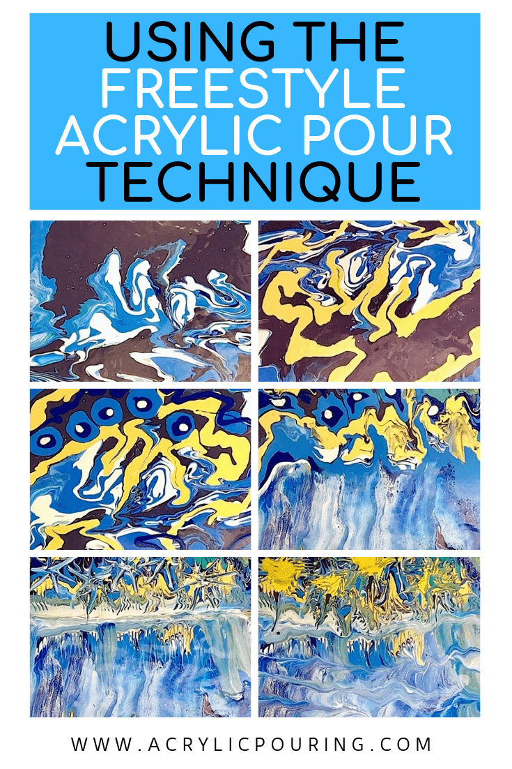 Using the freestyle acrylic pour technique Acrylic Pouring