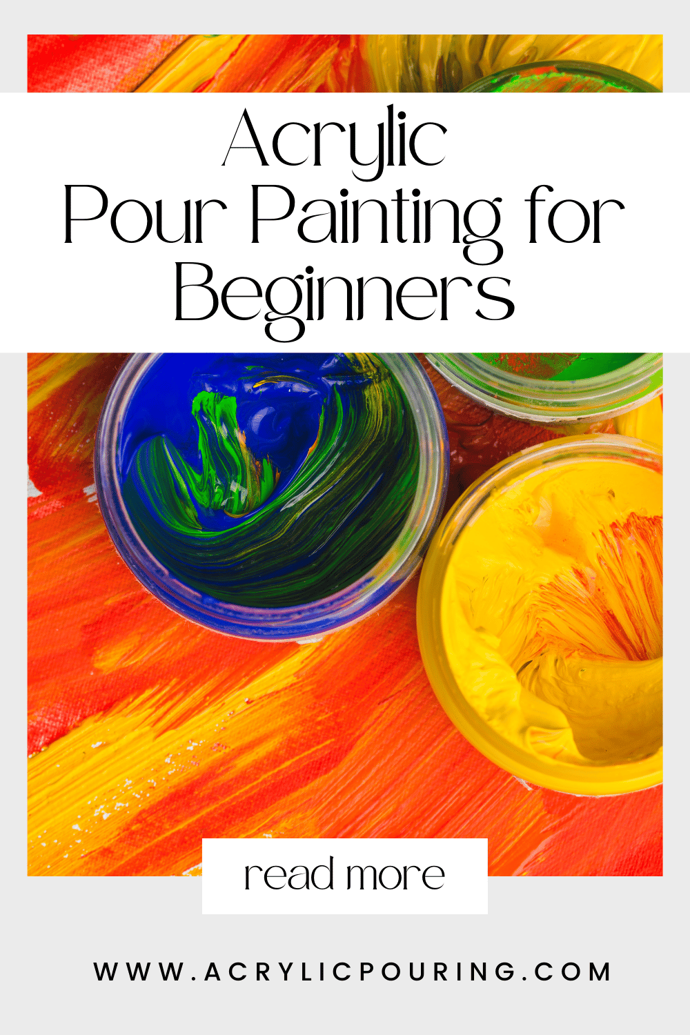 In this guide you will learn what paint pouring is, how it began, what supplies you need to start, and a step by step tutorial for your first pour. Let’s get started! #acrylicpainting #paintinglessons #acrylicpouring #artinspo #creativity