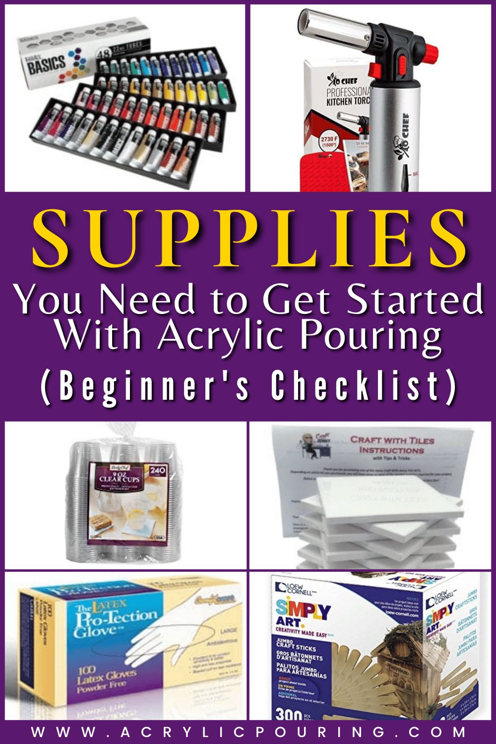 Supplies You Need to Get Started With Acrylic Pouring (Beginner Checklist)