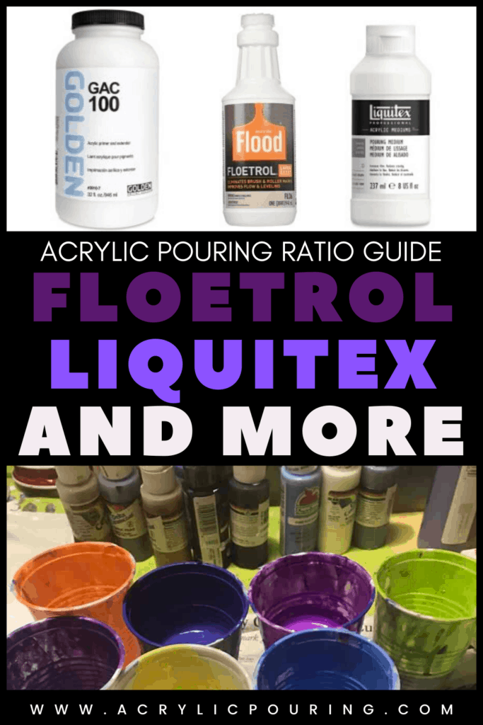 Acrylic Pouring Ratio Guide Floetrol Liquitex and More Acrylic Pouring