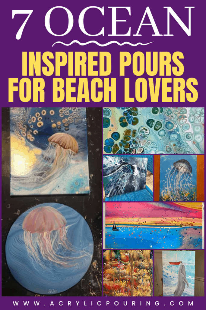 7 Ocean Inspired Pours for Beach Lovers Acrylic Pouring