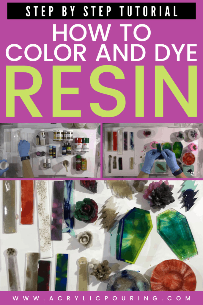 How to Color and Dye Resin Step by Step Tutorial Acrylic Pouring