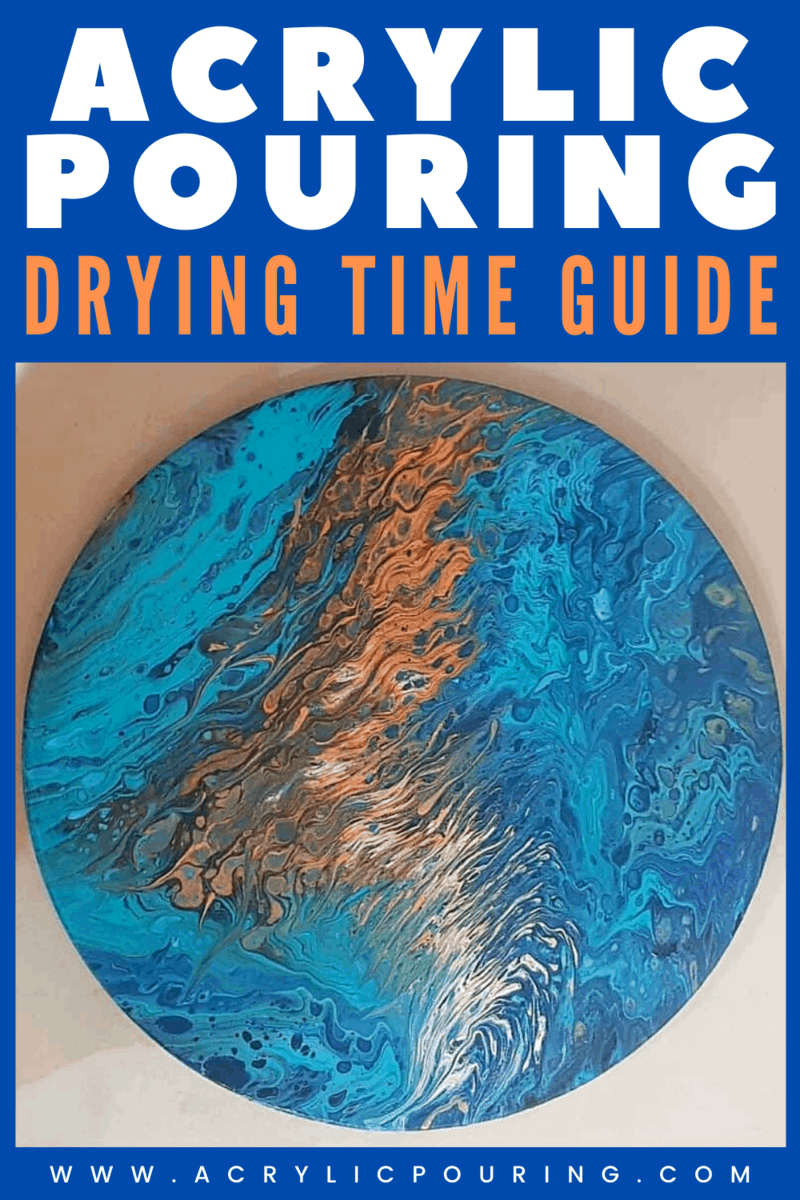 Your acrylic pouring should get the right drying time to get the perfect result you wanted. There are so many factors that go into drying a painting properly, and the time it takes to dry the painting seems to vary from artist to artist! The best way to make sure your painting is dry is to wait. If you’re not sure if the painting is dry, wait a bit longer. Time is your friend when it comes to paint curing, and a little patience and forward planning with things like air movement and ambient temperature will give your piece the best chance for success!