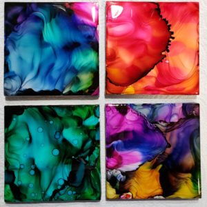 Alcohol ink resin seal