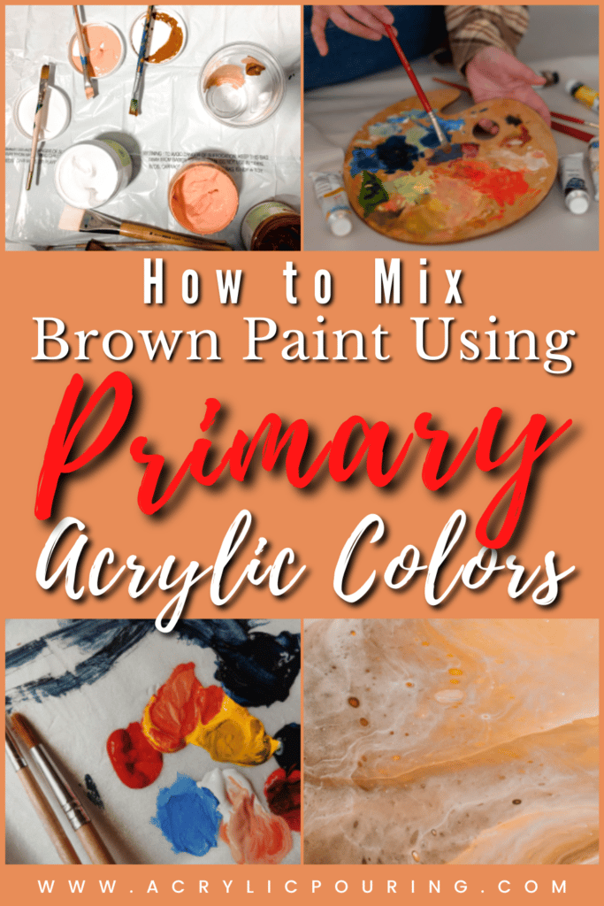 Normally, we try to help fluid artists avoid creating brown with their paints; we typically refer to this as “muddy”.  If you’re trying to create a piece with a natural palette, sometimes you want brown...and finding an already mixed brown in the shade or tone you want isn’t always an easy task. In this article, we’re going to show you how to mix your acrylic paint to make beautiful shades of brown!