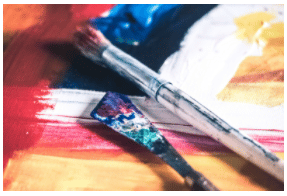 make purple paint brushes