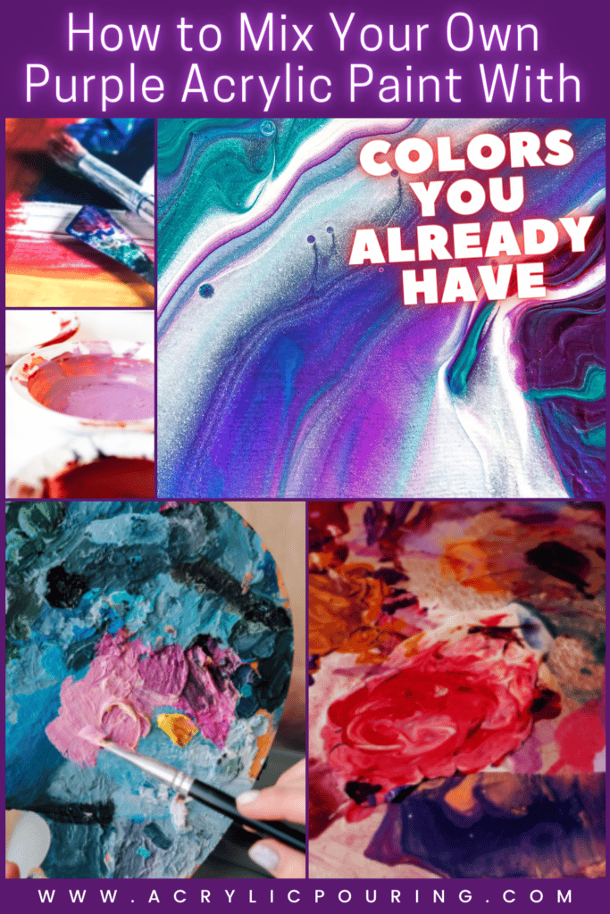 In this article, we’re going to talk about how you can mix these common colors to create rich, cool tone, neutral tone, and warm tone purples to use in your projects! Learn here how to make purple paint! #acrylicpouring #fluidart #fluidpainting #artinspo
